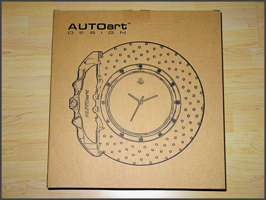 Wanduhr - Alu-Sportbremsscheibe Gelb Edition